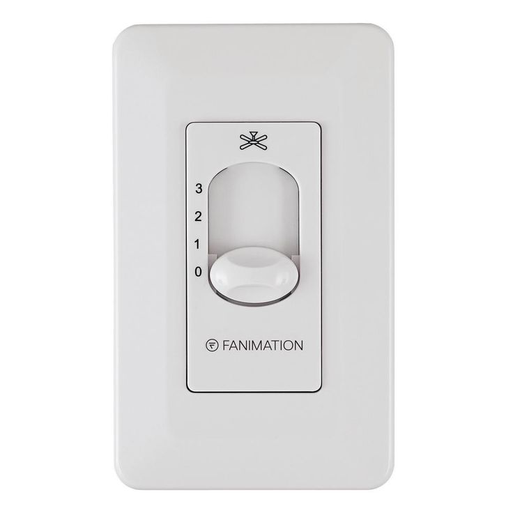 3-Speed Wall Control Non-Reversing Switch, White