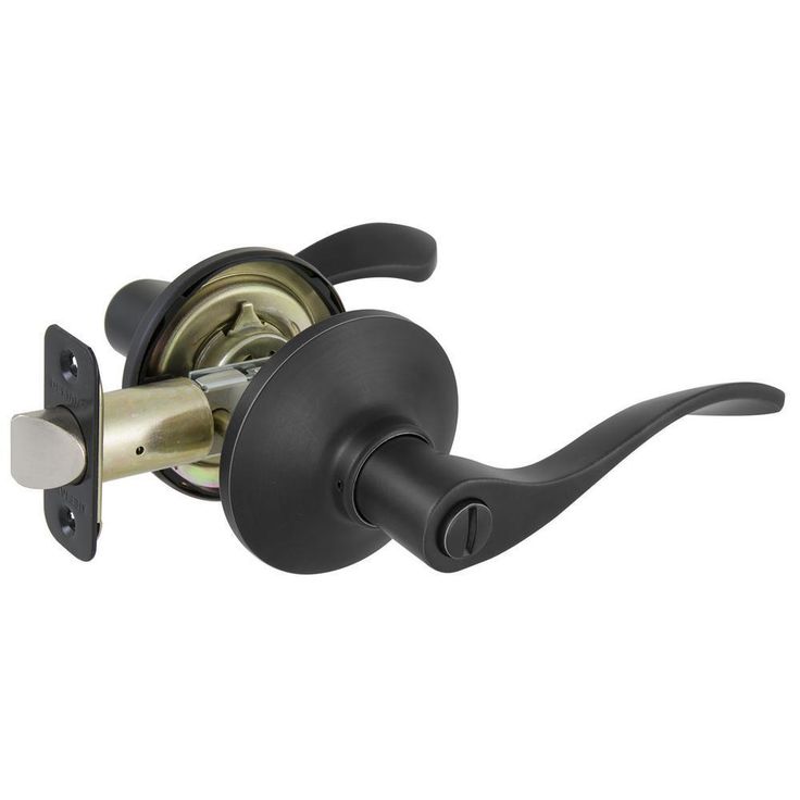 Zacoti Matte Black Bed/Bath Door Lever
