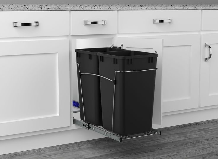 Rev-A-Shelf 27-Quart Plastic Soft Close Pull Out Trash Can