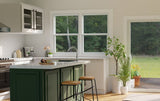 RELIABILT 150 Series New Construction 31-1/2-in x 61-1/2-in x 3-1/4-in Jamb White Vinyl Dual-pane Single Hung Window Half Screen Included