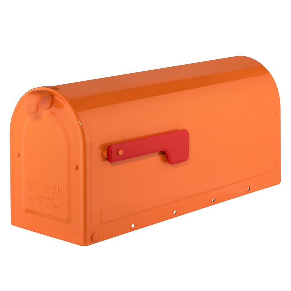 MB1 Post Mount Mailbox Red with Silver Flag - Super Arbor