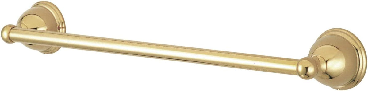 Elements of Design Restoration 24-in Polished Brass Wall Mount Single Towel Bar