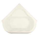 EverClean 76-3/4 in. Acrylic Corner Drop-In Whirlpool Bathtub in White - Super Arbor