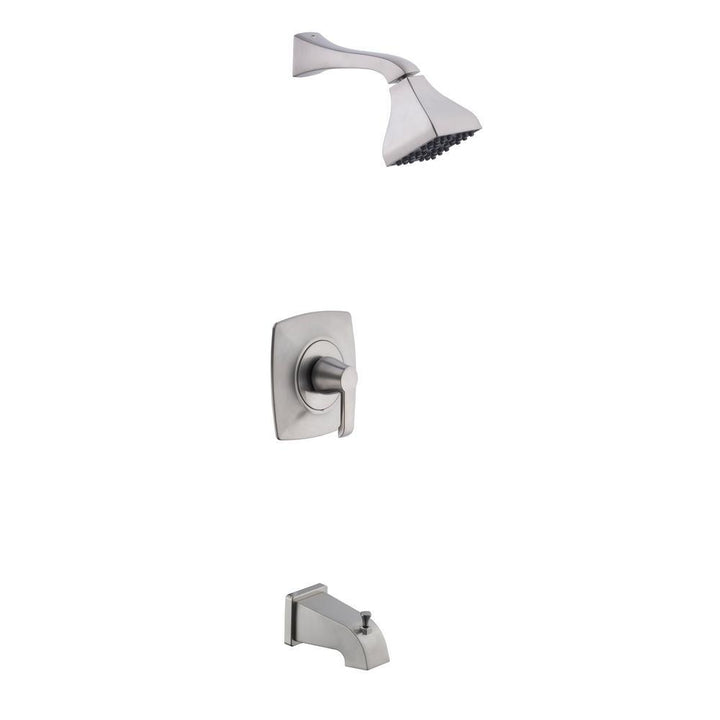 Adelyn Single-Handle 1-Spray Tub and Shower Faucet in Brushed Nickel (Valve Included) - Super Arbor