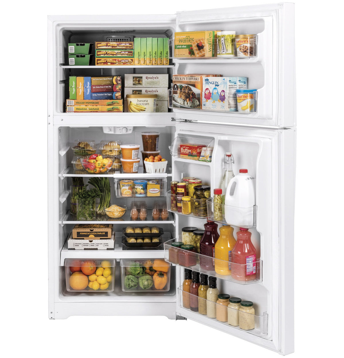 GE 21.9 cu. ft. Top Freezer Refrigerator in White (GTS22KGNRWW)