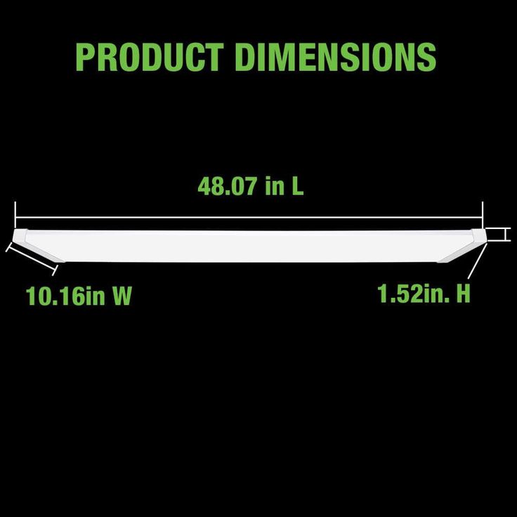 Commercial Electric 48 in. x 10 in. 4200 Lumens White End Caps Integrated LED Panel Light Selectable CCT Kitchen Lighting
