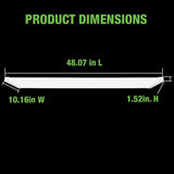 Commercial Electric 48 in. x 10 in. 4200 Lumens White End Caps Integrated LED Panel Light Selectable CCT Kitchen Lighting