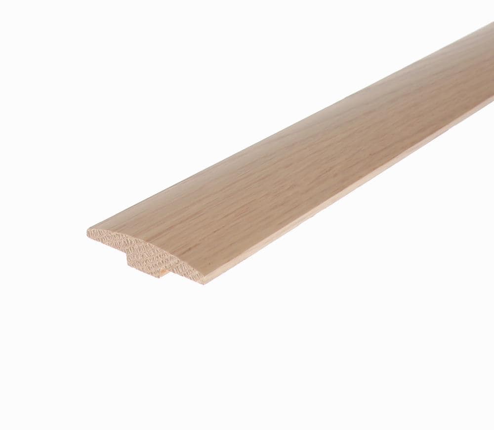 Flexco French Oak Ivory 0.407-in T x 2-in W x 78-in L Solid Wood Floor T-moulding