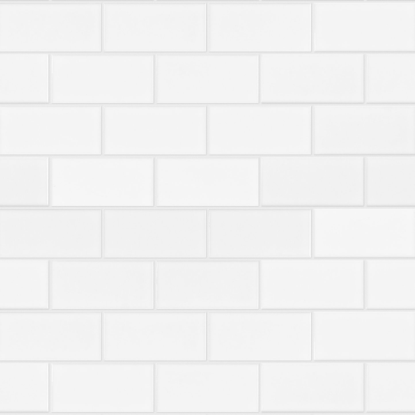 Satori Hudson Brilliant White 12-in x 12-in Glossy Porcelain Subway Mosaic Wall Tile (0.74-sq. ft/ Piece)