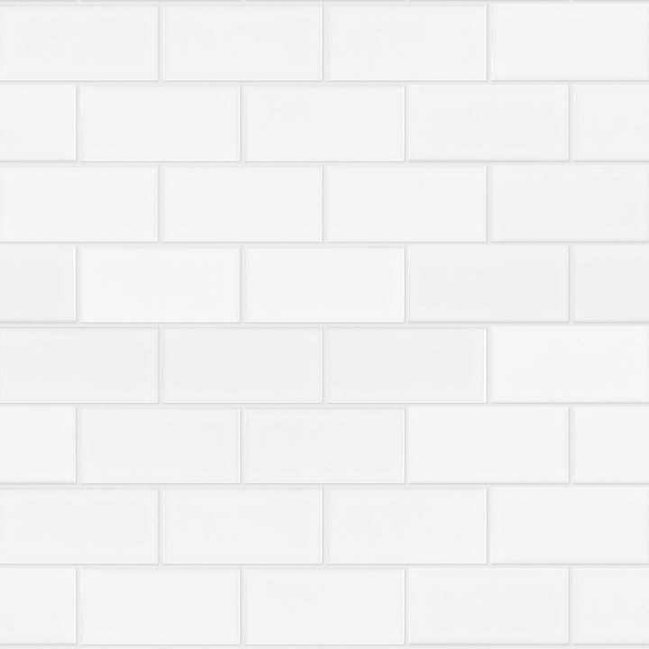 Satori Hudson Brilliant White 12-in x 12-in Glossy Porcelain Subway Mosaic Wall Tile (0.74-sq. ft/ Piece)