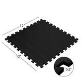 Fleming Supply 24-in W x 24-in L x 0.5-in T Interlocking Foam Gym Floor Tile (16-sq ft) (4-Pack)