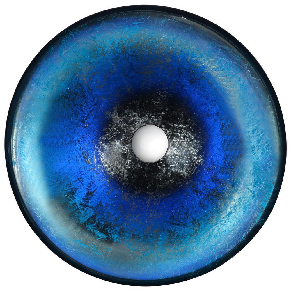 Chilasa Vessel Sink in Blue - Super Arbor