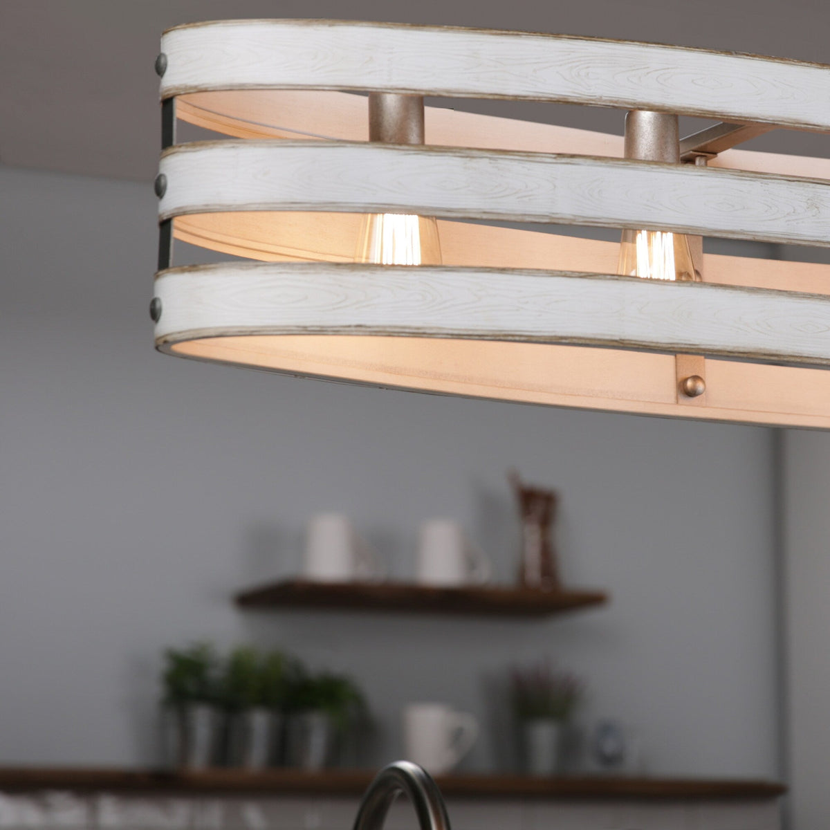 Progress Lighting Gulliver 4-Light White Coastal Chandelier