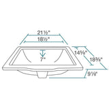 MR Direct Undermount Porcelain Bathroom Sink in White