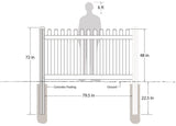 WamBam Fence Traditional Classic Picket Fence 4-ft H x 7-ft W White Vinyl Picket Fence Panel (Unassembled)