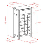 Winsome Wood 24-Bottle Espresso Wood Wine Cabinet