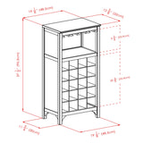 Winsome Wood 20-Bottle Espresso Wood Wine Cabinet