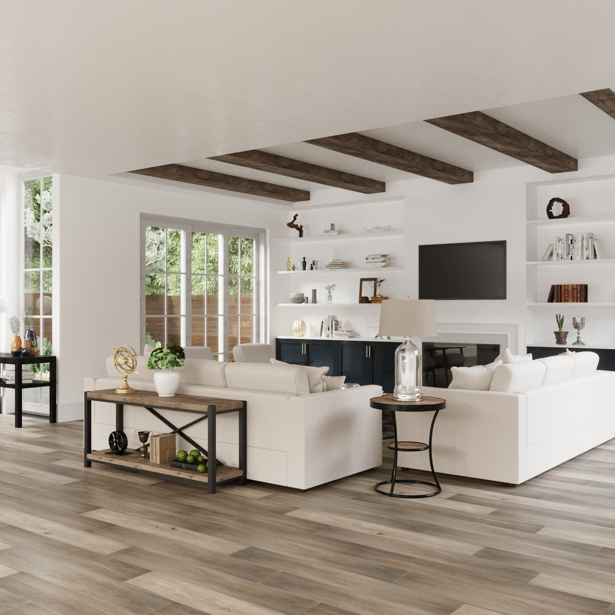 Lucida USA Maxcore Jasper Gray 28-mil x 7-3/32-in W x 48-in L Waterproof Interlocking Luxury Vinyl Plank Flooring (24.5-sq ft/ Carton)