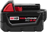 Milwaukee M18 18-Volt 5.0Ah REDLITHIUM XC Batteries and Charger (3-Pack)