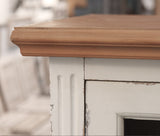 Parisloft White Country Wood Media Cabinet
