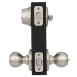 Polo Satin Nickel Single Cylinder Entry Door Knob Lock Deadbolt Combo Pack with Microban Antimicrobial Technology - Super Arbor