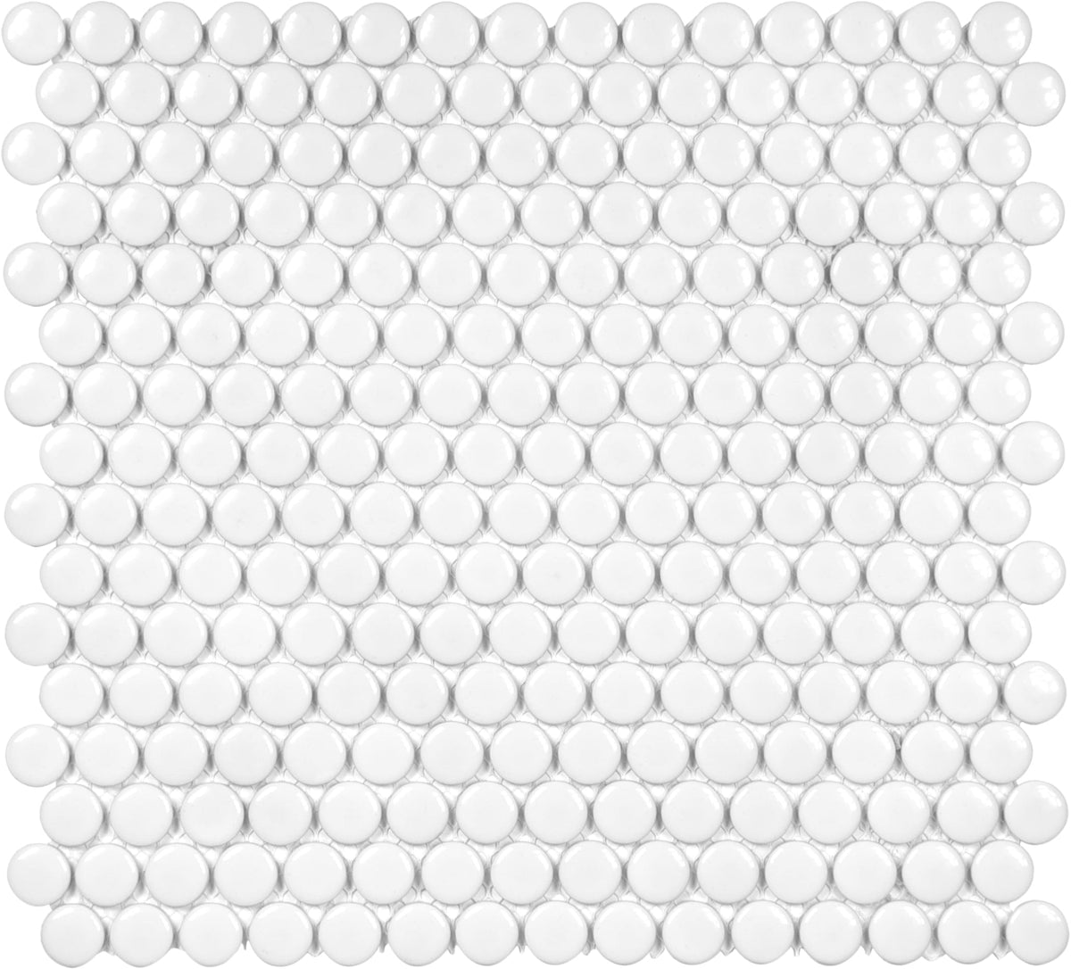 Satori Hudson Brilliant White 12-in x 12-in Glossy Porcelain Mosaic Wall Tile (0.9-sq. ft/ Piece)