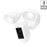 Outdoor Wi-Fi Cam with Motion Activated Floodlight, White (3-Pack) - Super Arbor