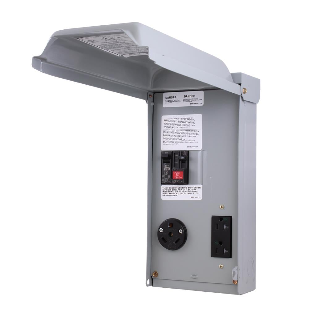 GE PowerMark Gold 70-Amp 1-space load center - angle view