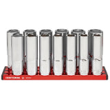 Craftsman V-Series 1/2 in. Drive SAE 6 Point Deep Socket Set, 13 pc