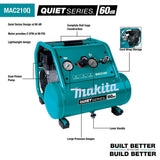 Quiet Series 2 Gal. 1 HP Oil-Free Electric Air Compressor - Super Arbor