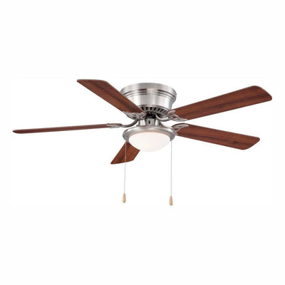 Hugger 52 in. LED Indoor Brushed Nickel Ceiling Fan with Light Kit - Super Arbor