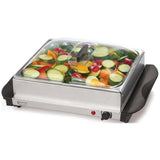 5 Qt. Stainless Steel Buffet Server with Two Warming Crocks