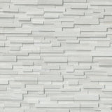 Arctic White 3D Ledger Panel 6 in. x 24 in. Honed Marble Wall Tile (10 cases / 60 sq. ft. / pallet) - Super Arbor
