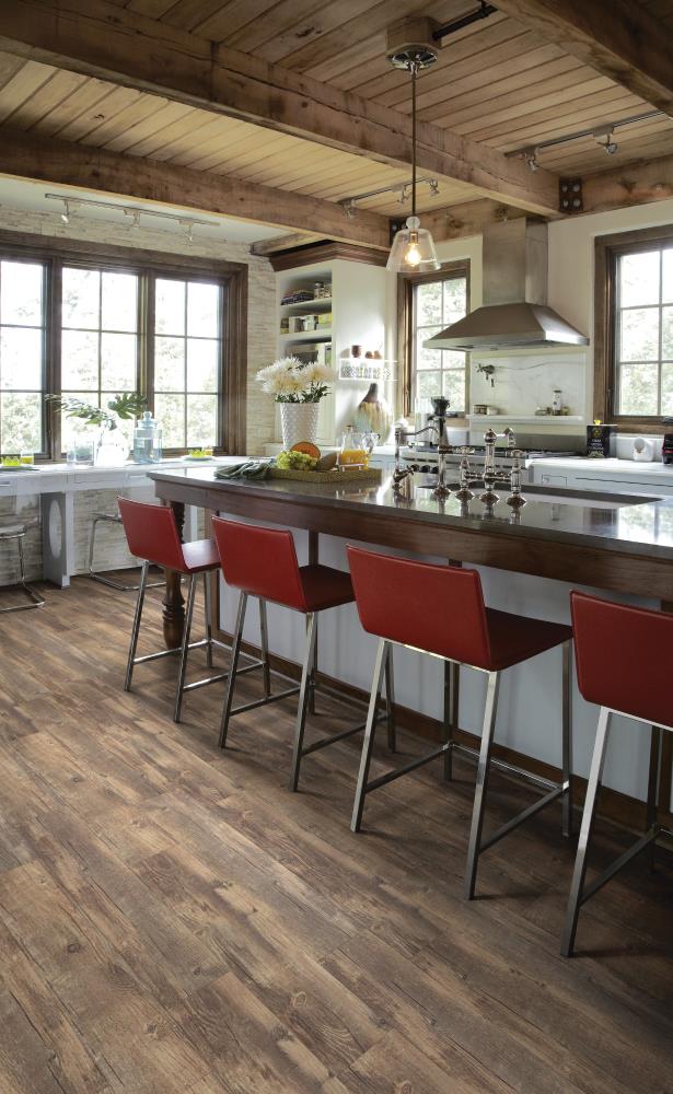 Shaw Perennial Spur Brown 6-mil x 6-in W x 48-in L Waterproof Glue Down Luxury Vinyl Plank Flooring (53.93-sq ft/ Carton)