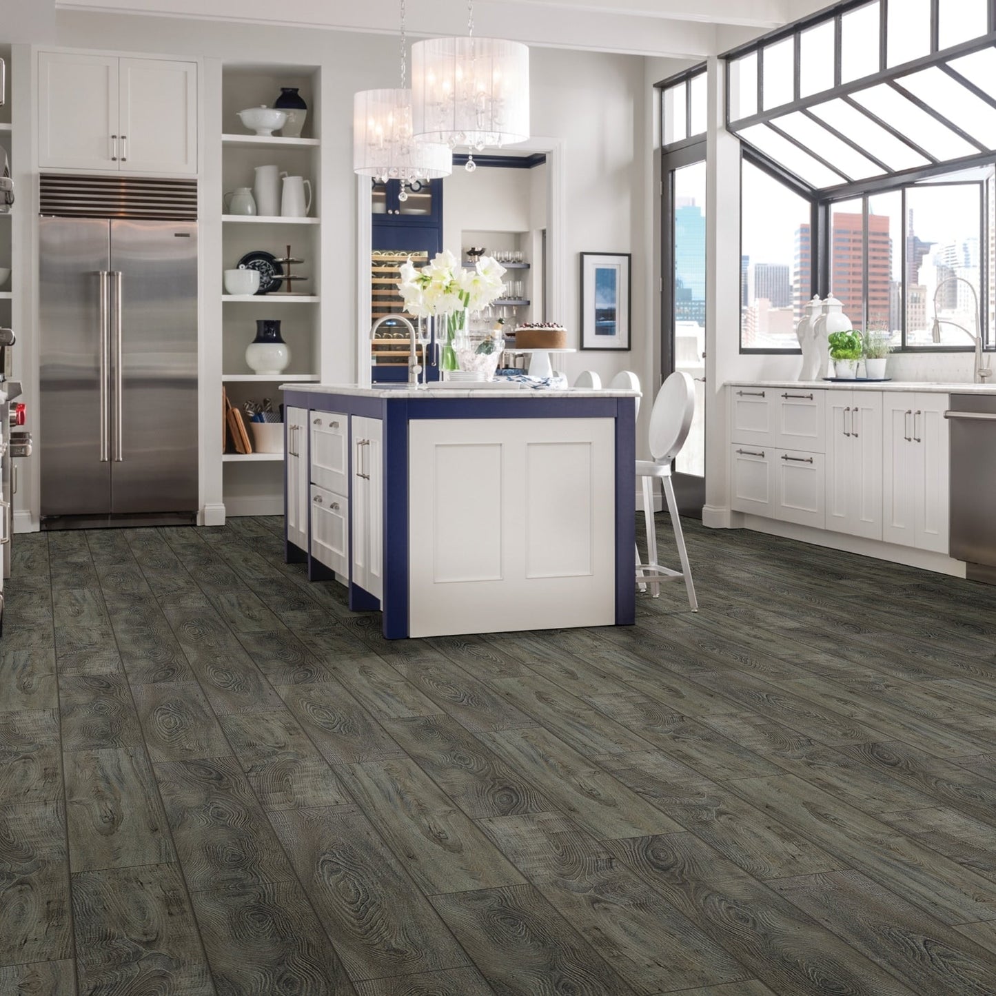 Shaw Parallax HD Plus Charming Gray 20-mil x 7-in W x 48-in L Waterproof Interlocking Luxury Vinyl Plank Flooring (18.91-sq ft/ Carton)