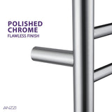 ANZZI Polished Chrome Plug-In Wall Mount Towel Warmer, 20.08 x 4.41 x 31.5 in, 80W