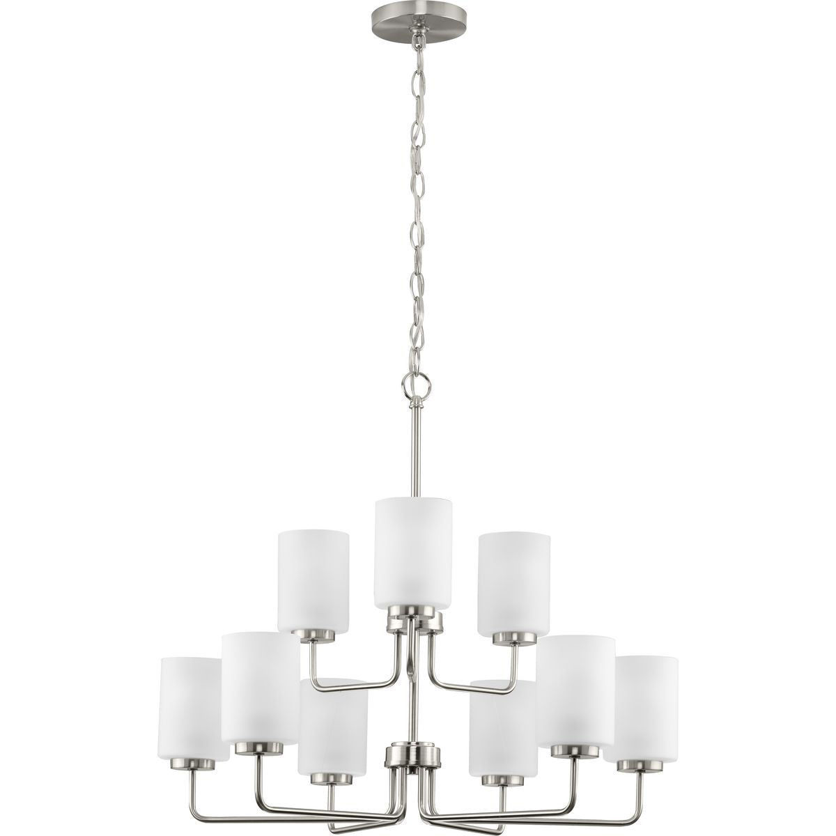 Progress Lighting Merry 9-Light Brushed Nickel Transitional Chandelier