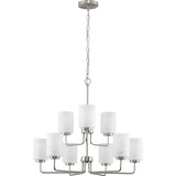 Progress Lighting Merry 9-Light Brushed Nickel Transitional Chandelier