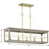 Progress Lighting Hedgerow 5-Light Distressed Coastal Chandelier