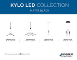 Progress Lighting Kylo Led 6-Light Matte Black Modern/ContemporaryLED Chandelier