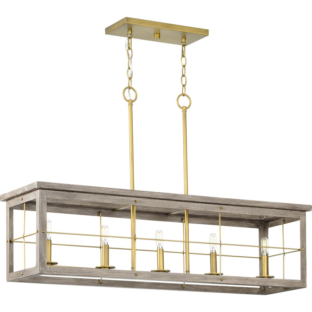 Progress Lighting Hedgerow 5-Light Distressed Coastal Chandelier