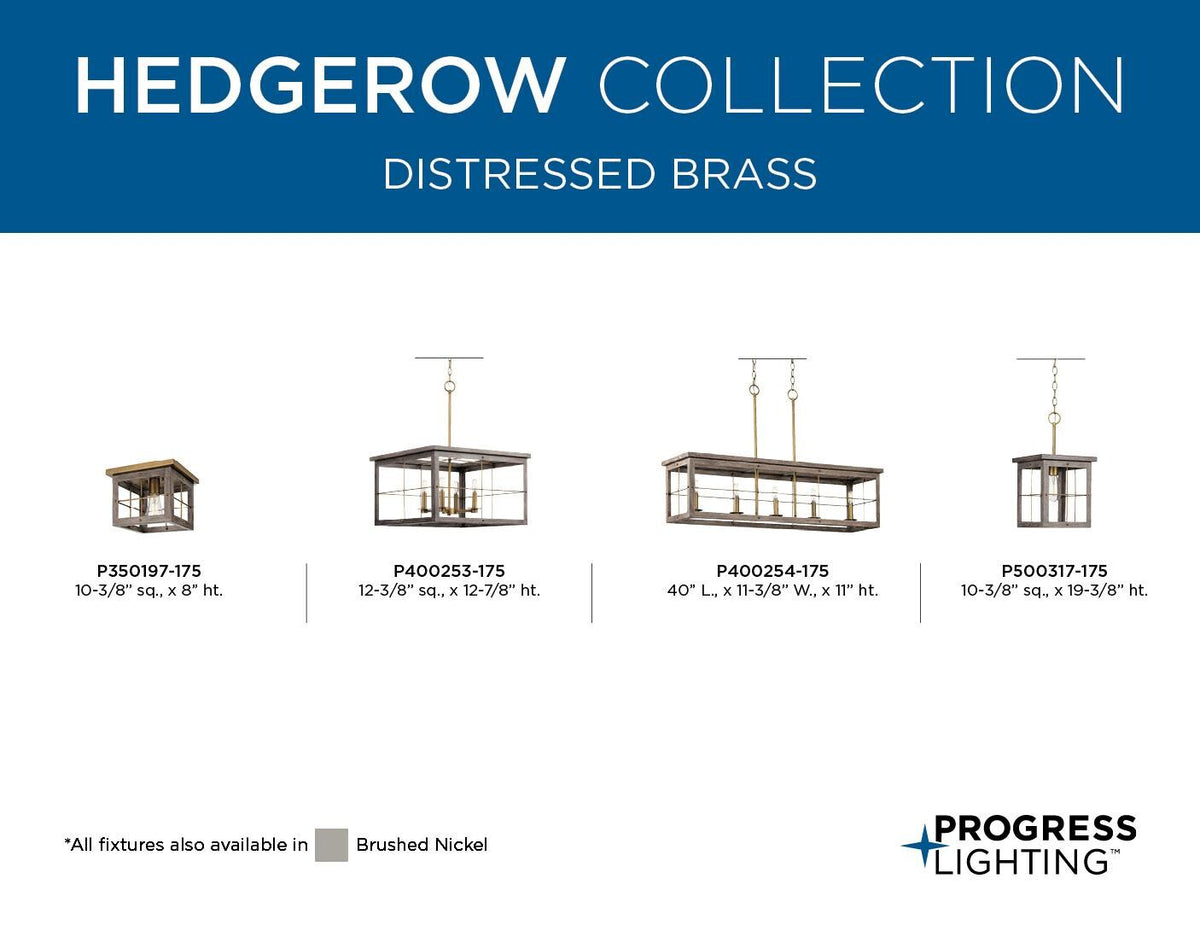 Progress Lighting Hedgerow 4-Light Distressed Coastal Chandelier