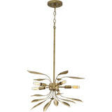Progress Lighting Mariposa 5-Light Antique Gold Glam Geometric Medium Hanging Pendant Light