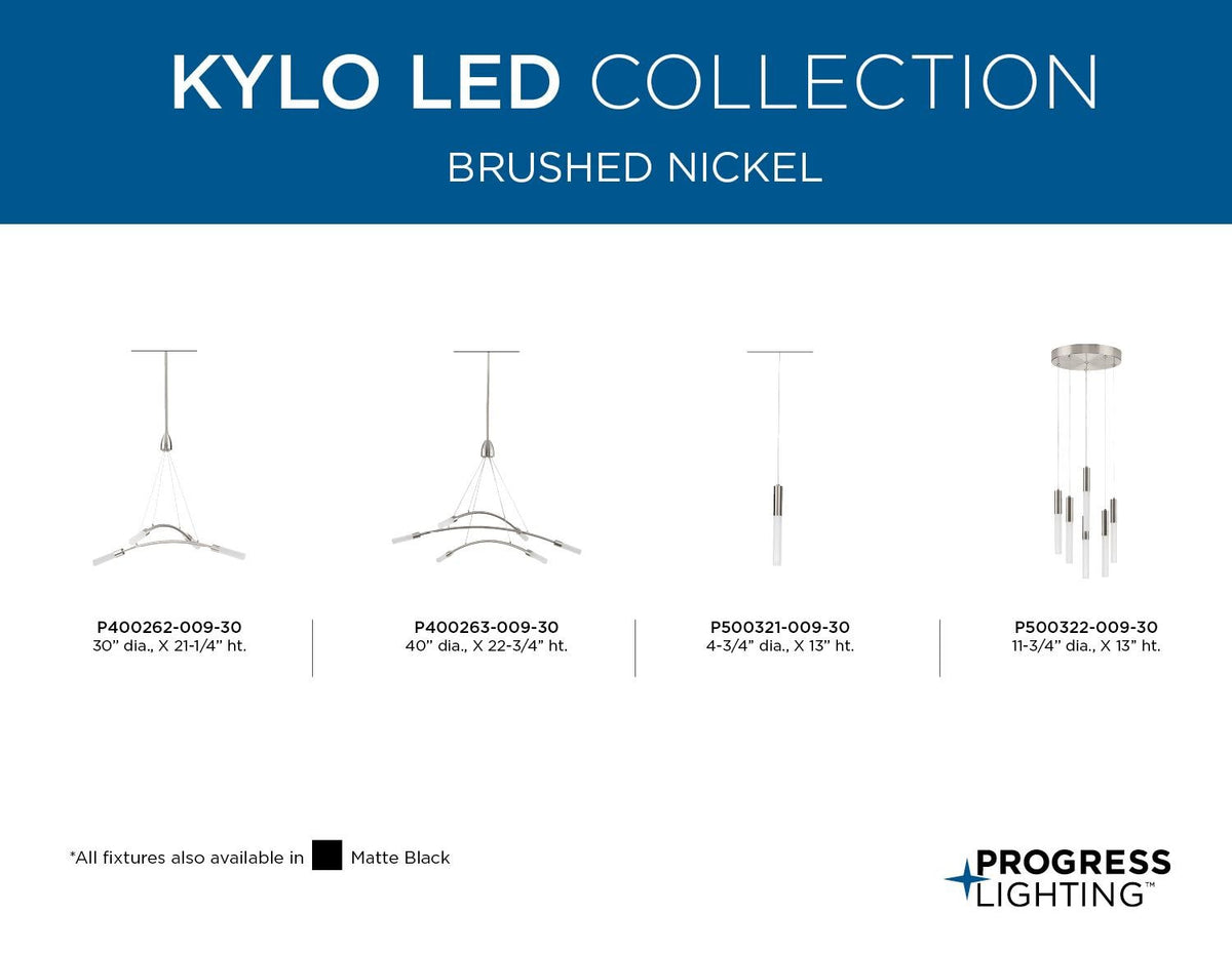 Progress Lighting Kylo Led 6-Light Brushed Nickel Modern/ContemporaryLED Chandelier