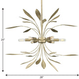 Progress Lighting Mariposa 6-Light Antique Gold Glam Geometric Large Hanging Pendant Light