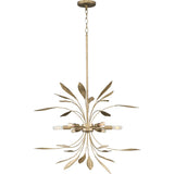 Progress Lighting Mariposa 6-Light Antique Gold Glam Geometric Large Hanging Pendant Light