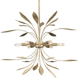 Progress Lighting Mariposa 6-Light Antique Gold Glam Geometric Large Hanging Pendant Light