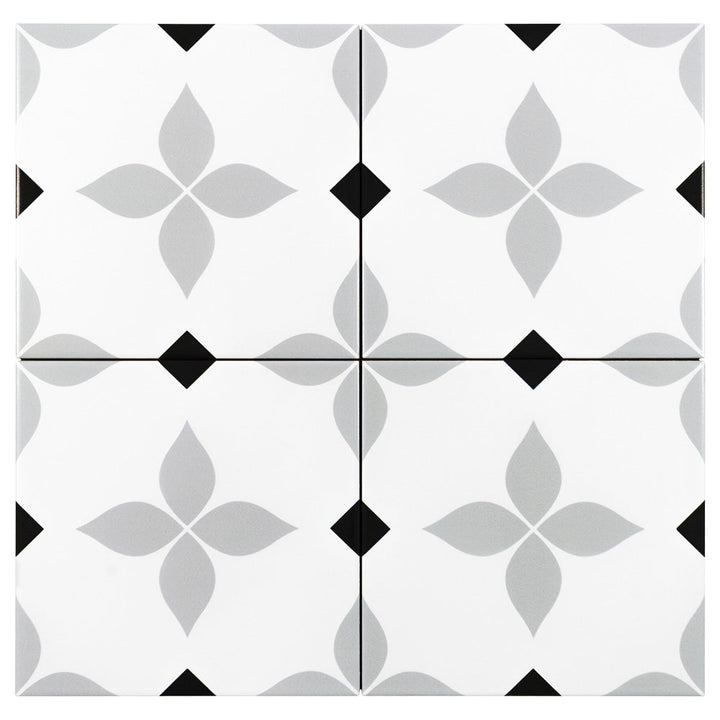 Boutique Ceramic Shadow Point 6-in x 6-in Matte Porcelain Encaustic Floor and Wall Tile product image