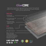 Lucida USA Gluecore Ash Grey Gray 22-mil x 7-3/32-in W x 48-in L Waterproof Glue Down Luxury Vinyl Plank Flooring (40-sq ft/ Carton)