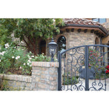 Hailee 3-Light Matte Black Outdoor Post Light